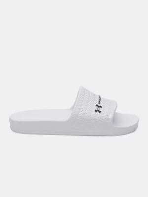 Damenhausschuhe UNDER ARMOUR W ARMR SLIDE LITE 6007533-100 WEIß