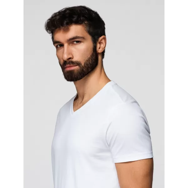  Herren-T-Shirt OMBRE OM-TSBS-0281 WEIß/SAND/MARINE 