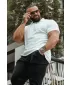 Herren-T-Shirts NEBBIA MIKE MUSCLE FIT POLO 157 WEIß