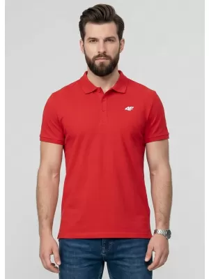 Herren-T-Shirt mit Kragen 4F WMM00TPTSM0771 HRSG