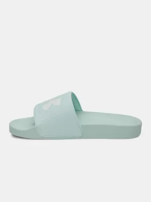 Damenhausschuhe UNDER ARMOUR UA W ARMR SLIDE 6007532-703 GRÜN