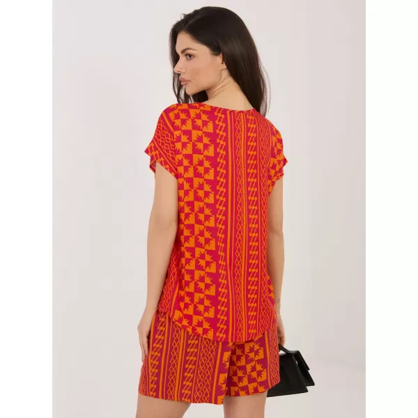  Damen-T-Shirt SUBLEVEL D73771AG10978AA ORANGE 