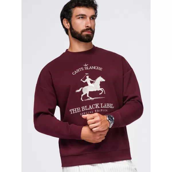  Herren-Sweatshirt OMBRE OM-SSNZ-0267 BURGUND 