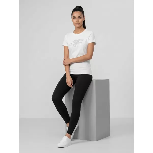  Damen-T-Shirt 4F WMM00TTSHF3309 WEIß 