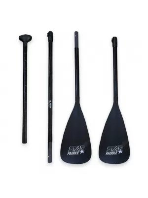 Paddeln STAR Fiberglass 4T Combo SCHWARZ