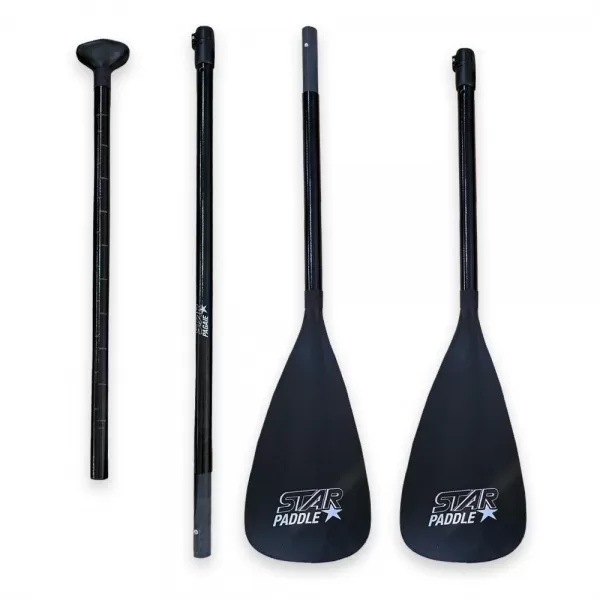  Paddeln STAR Fiberglass 4T Combo SCHWARZ 