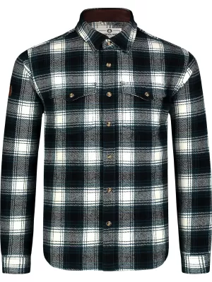 Herren-Flanellhemd NORDBLANC MOOR NBSSM8368 DUNKELBLAU