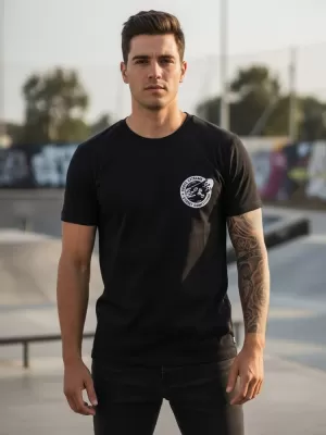 Herren-T-Shirt DSTREET NX078R SCHWARZ