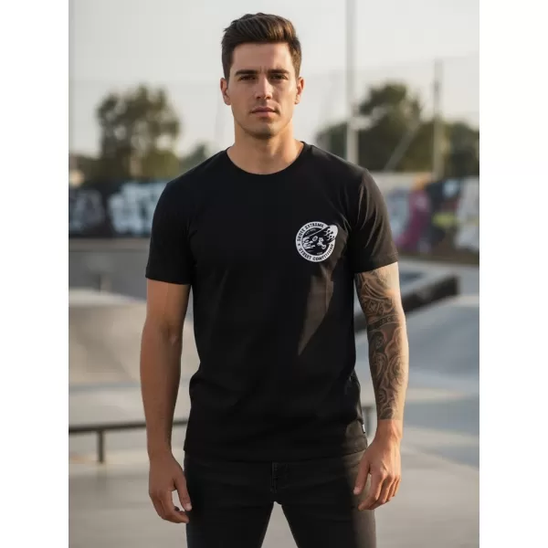  Herren-T-Shirt DSTREET NX078R SCHWARZ 