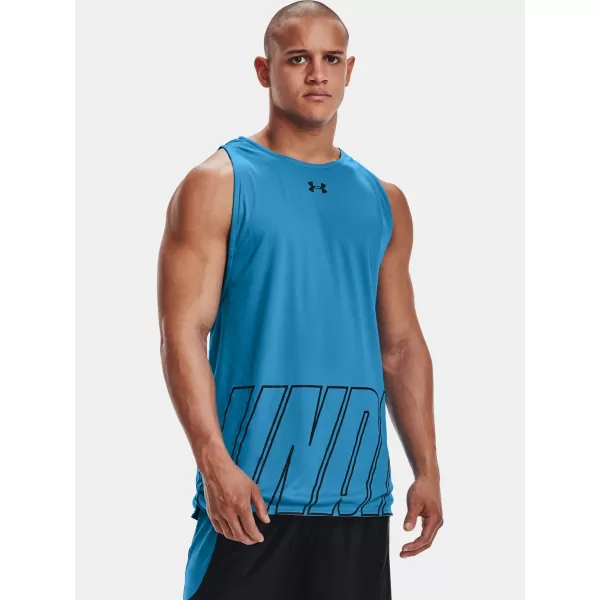  Herren-Tanktop UNDER ARMOUR UA BASELINE REVERSIBLE TANK 1361899-422 BLAU 