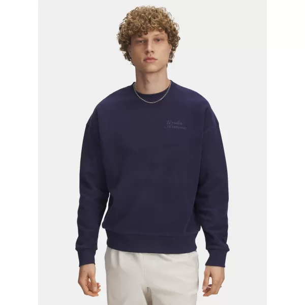  Herren-Sweatshirt UNDER ARMOUR ICON REV TERRY CREW 6003942-403 BLAU 