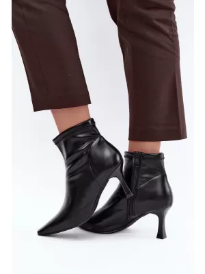 Damen-Stiefeletten BOTO 7107 SCHWARZ GLÄNZEND