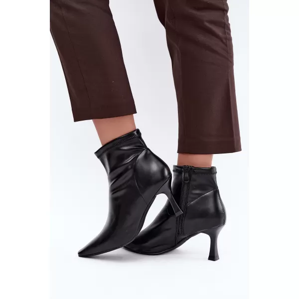  Damen-Stiefeletten BOTO 7107 SCHWARZ GLÄNZEND 
