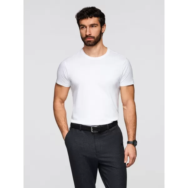  Herren-T-Shirt OMBRE OM-TSBS-0268 WEIß/GRAPHIT/BLAUER DENIM 