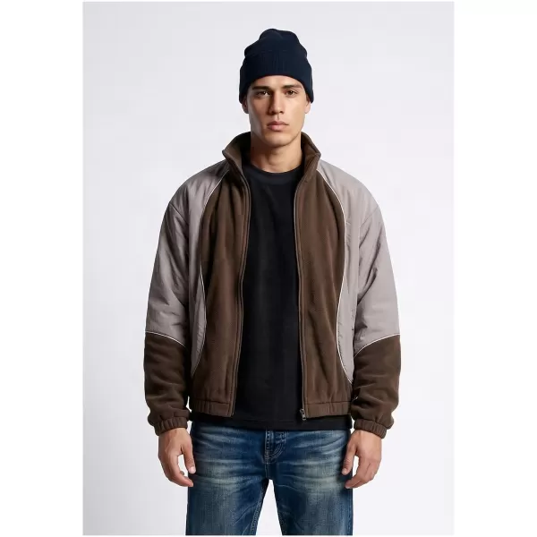  Herren-Trainingsjacke URBAN CLASSICS TB8602-23085 BRAUN/BLASSLILA 
