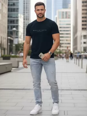 Herren-T-Shirt DSTREET NX5123R-NY DUNKELBLAU