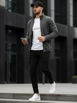 Herren-Sweatshirt DSTREET BX4772 DUNKELGRAU