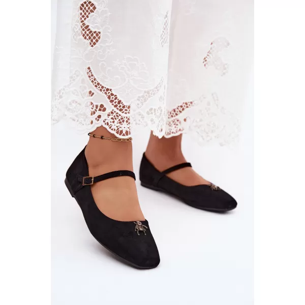  Ballerinas für Damen BOTO 6672 SCHWARZ 