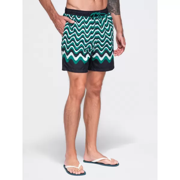  Herrenshorts OMBRE OM-SRSS-0221 GRÜN UND SCHWARZ 