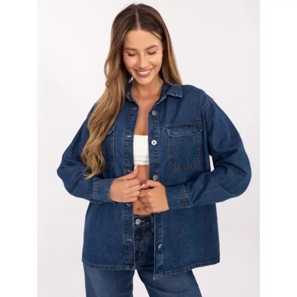  Damenhemd SUBLEVEL D80026BI11280M314 DUNKELBLAU 