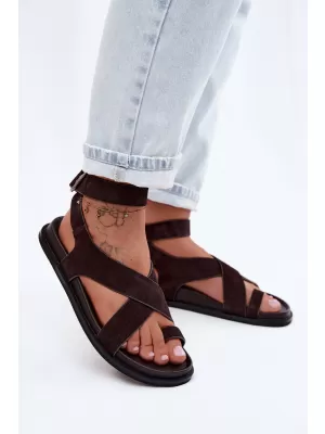 Damensandalen D&A CR61-3049 KAFFEE