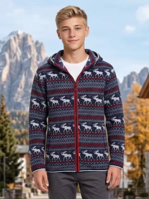 Warmer Kinderpullover ALPINE PRO NORESO MONDSCHEIN-OZEAN-VARIANTE PB