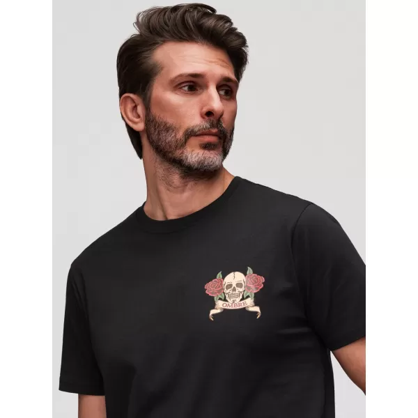  Herren-T-Shirt OMBRE OM-TSPT-0257 SCHWARZ 