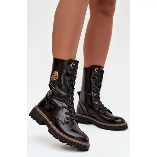  Damenschuhe BOTO ASA259-10 SCHWARZ GLÄNZEND 