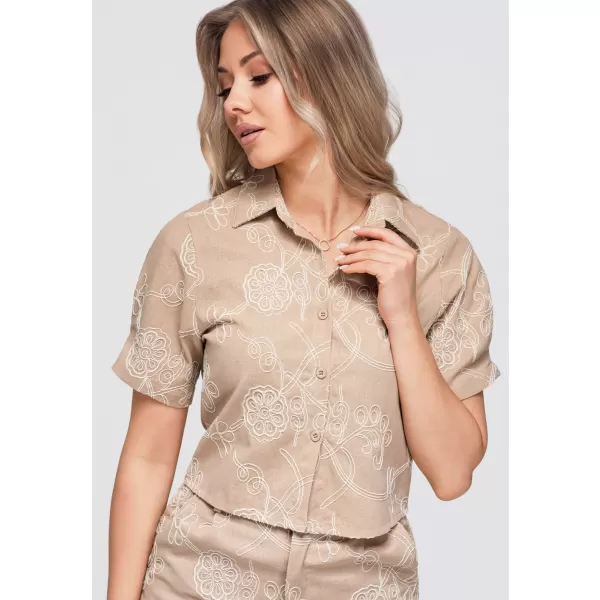  Damenbluse OMBRE OW-SH-E0060 BEIGE 