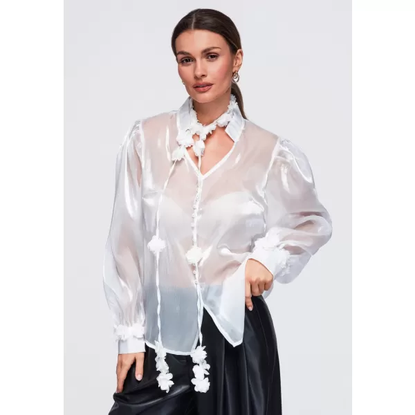  Damenbluse OMBRE OW-TS-E0086 WEIß 