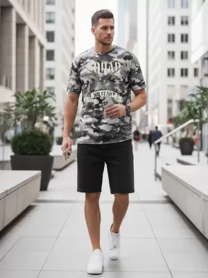 Herren-T-Shirt DSTREET NX2005R-SL-M HELLGRAU