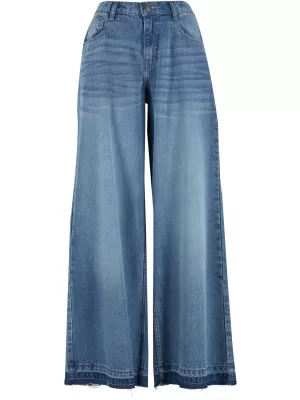 Damenhosen URBAN CLASSICS TB7712 MITTELTIEFBLAU GEWASCHEN