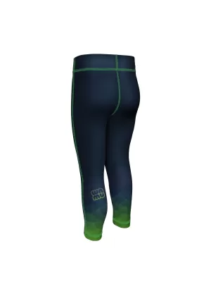 Funktionsleggings für Kinder WAMU MOZAIKA DUNKELGRÜN