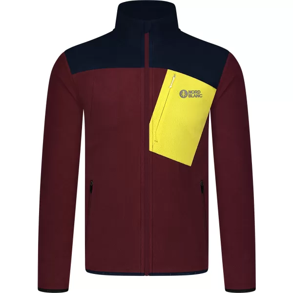  Leichtes Fleece-Sweatshirt für Herren NORDBLANC CRACKLE NBSFM8373 BURGUND 