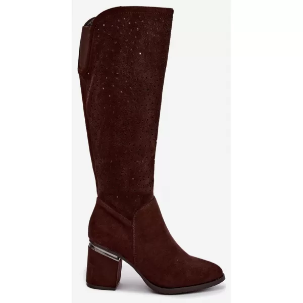  Damenstiefel S.BARSKI HY62-8122 SCHOKOLADE 