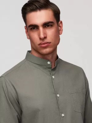 Herrenhemd OMBRE K704 KHAKI