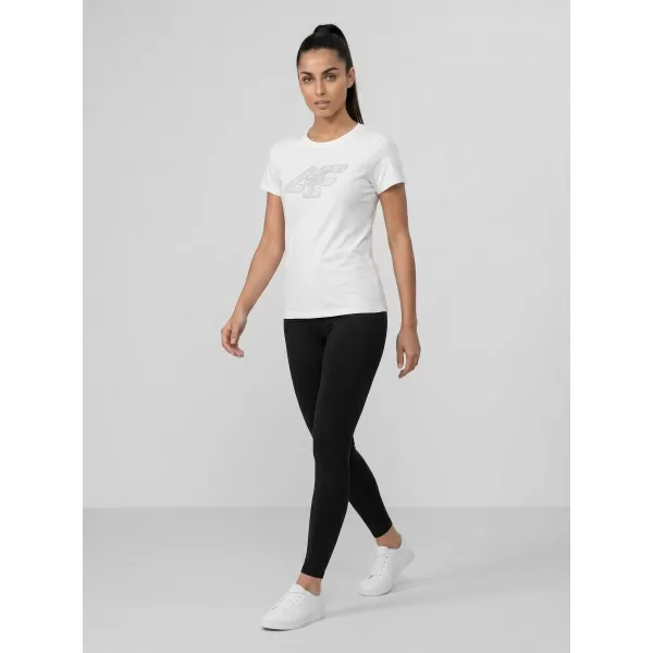  Damen-T-Shirt 4F WMM00TTSHF3309 WEIß 