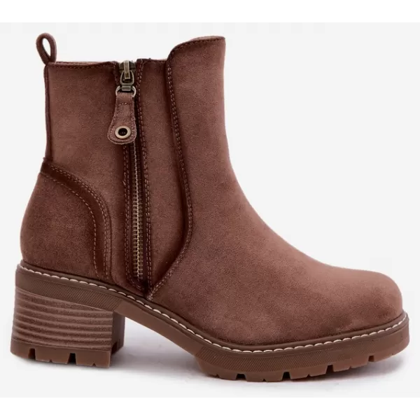  Damen-Stiefeletten S.BARSKI HY62-8101 KAFFEE 