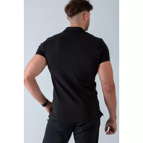  Herren-T-Shirts NEBBIA MIKE MUSCLE FIT POLO 157 SCHWARZ 