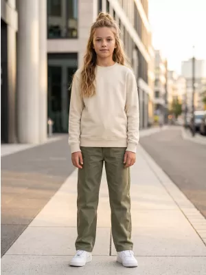 Kinder-Sweatshirt MALFINI CREW 427 MANDEL