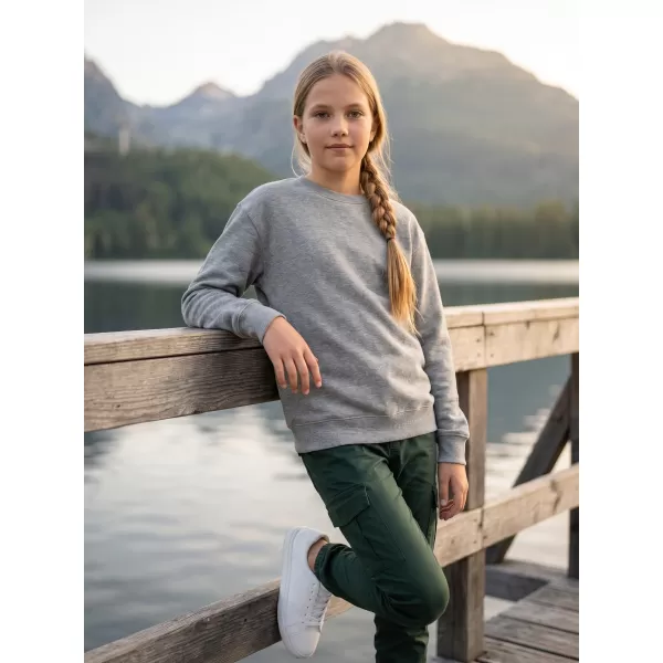  Kinder-Sweatshirt MALFINI CREW 427 DUNKELGRAUE HIGHLIGHTS 