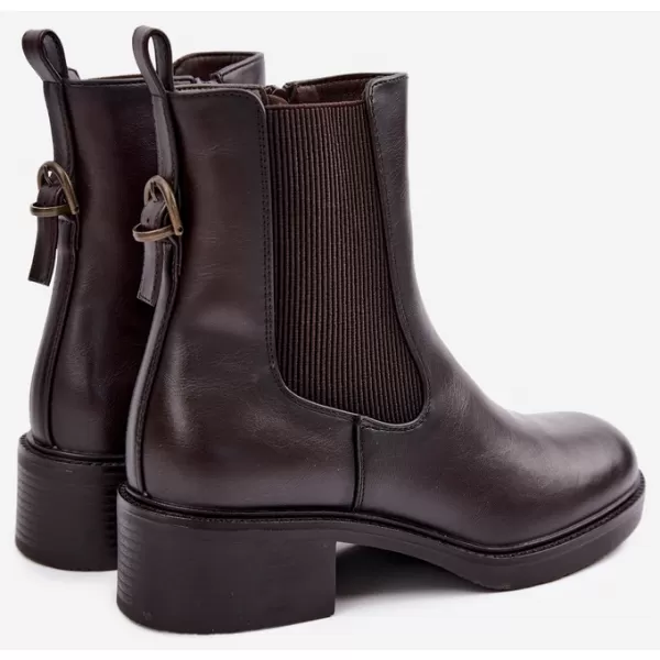  Damen-Stiefeletten SERGIO LEONE BT-04 DUNKELBRAUN 