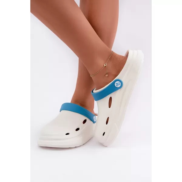  Damenhausschuhe BOTO C73A215 WEISS/BLAU 