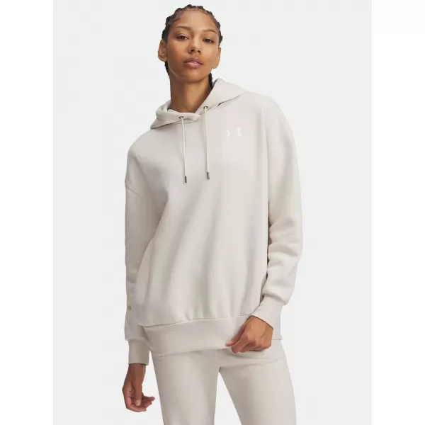  Damen-Sweatshirt UNDER ARMOUR ICON FLEECE OS HOODIE 1379495-111 WEIß 