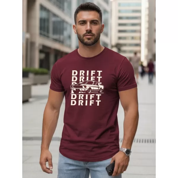  Herren-T-Shirt DSTREET NX5081R ROTWEIN 