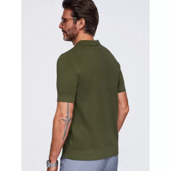  Herren-Poloshirt OMBRE OM-POSS-0178 OLIVE 