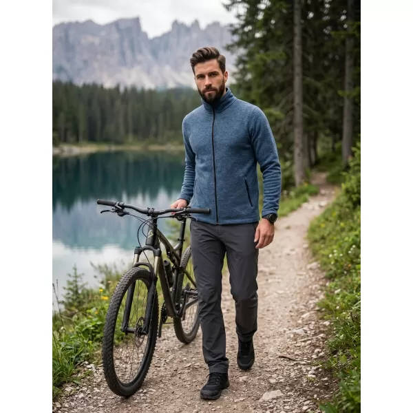  Herren-Sweatshirt aus Microfleece MALFINI FACTOR 852 DUNKLE DENIM-HIGHLIGHTS 