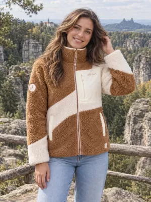 Fleece-Sweatshirt für Damen ALTISPORT IVONA BEIGE