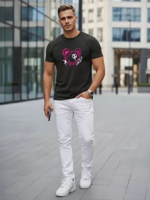 Herren-T-Shirt DSTREET NX0136R-BK SCHWARZ