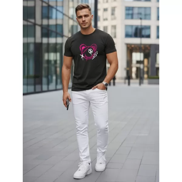  Herren-T-Shirt DSTREET NX0136R-BK SCHWARZ 